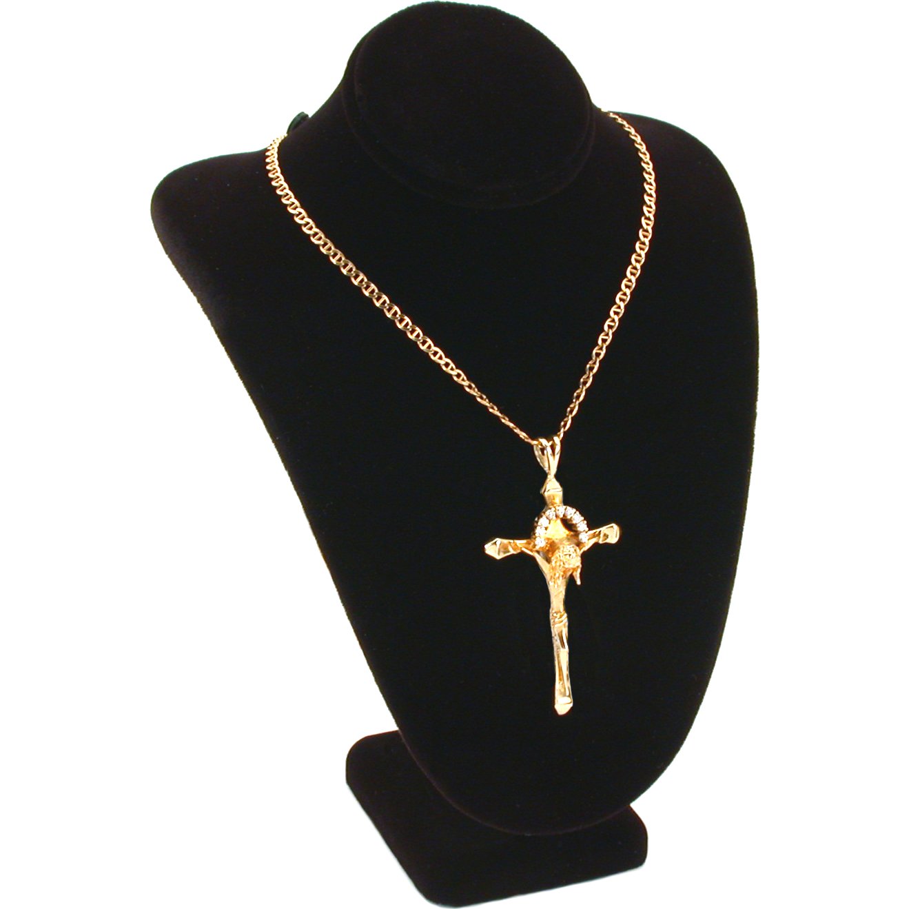 6 Black Velvet Necklace Pendant Busts Jewelry Displays Chain Showcases