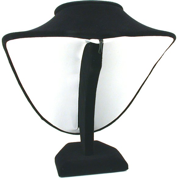 Black Velvet Necklace Pendant Chain Display Bust Jewelry Stand 8" Kit {#} Pcs
