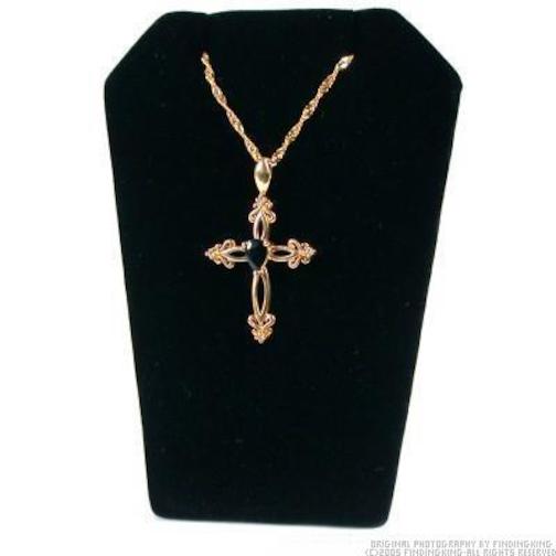 6 Pendant Chain Display Stand Velvet Black FindingKing