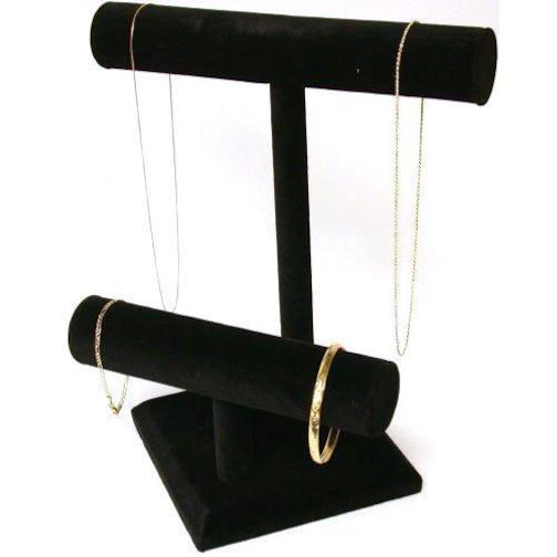 2 T-Bar Bracelet & Necklace Jewelry Display Stands