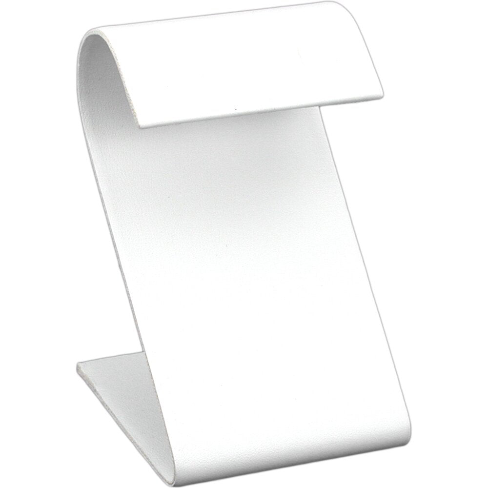 4 White Leather Earring Display Stands Jewelry 3.25"