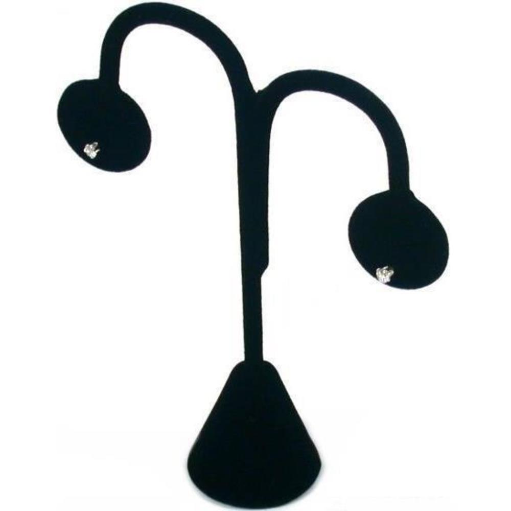 Black Velvet Earring Tree Arch Showcase Jewelry Display Stand 4.75" Kit 24 Pcs