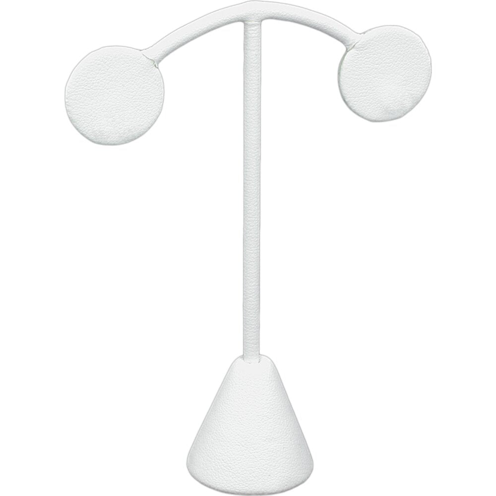 White Faux Leather Earring Countertop Jewelry Display Stands 4.5" Kit 36 Pcs