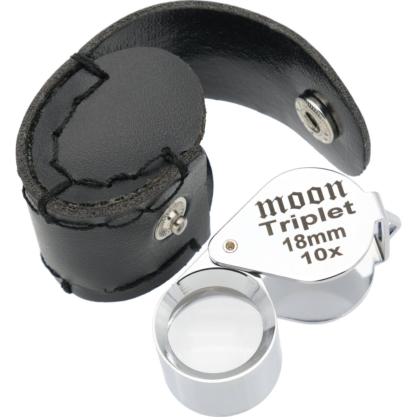 2 10X Round 18mm Chrome Plated Jewelers Eye Loupes