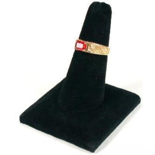 3 Display Ring Finger Solitaire Velvet Black