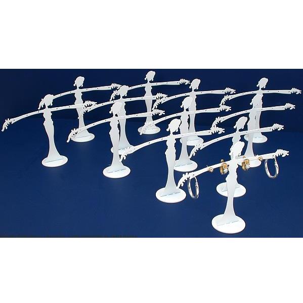 12 White Earring Lady Display Jewelry Showcase Unit