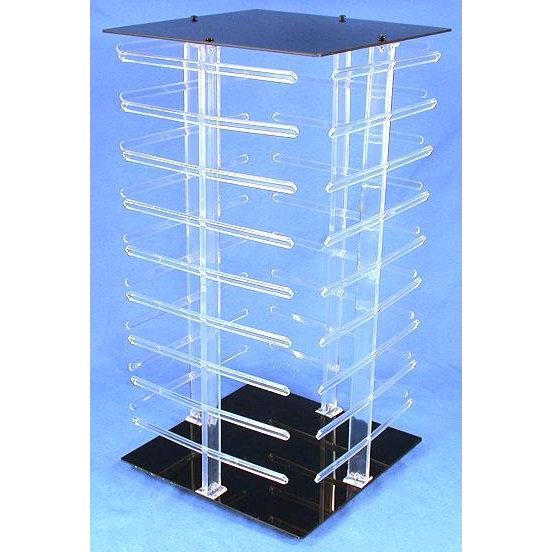 Revolving 144 Card Earring Display Stand Acrylic 19 1/2"