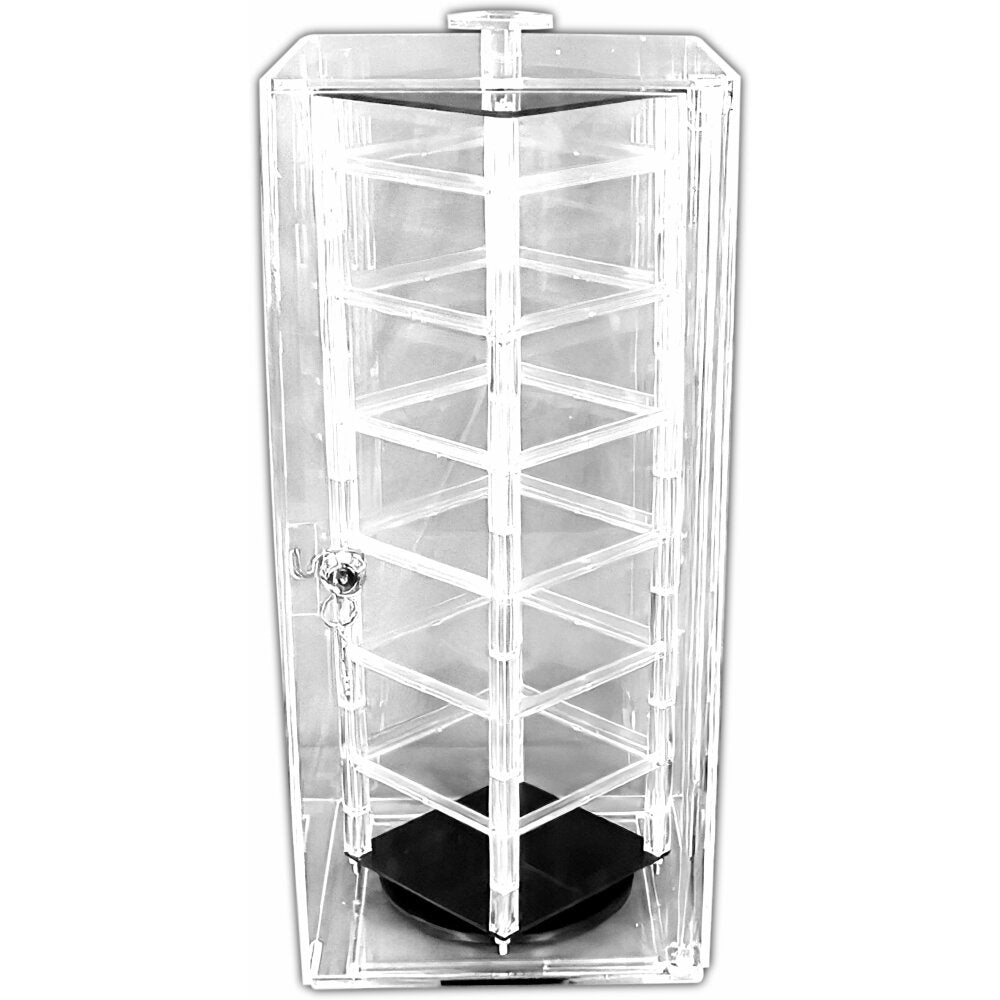 Revolving 48 Card Earring Display Case Acrylic 18 1/2"