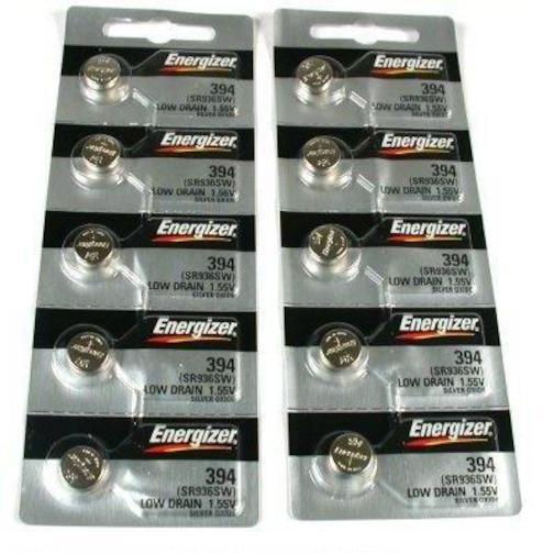 10 Energizer #394/380 SR936SW Watch Batteries Watchmakers Repair Parts