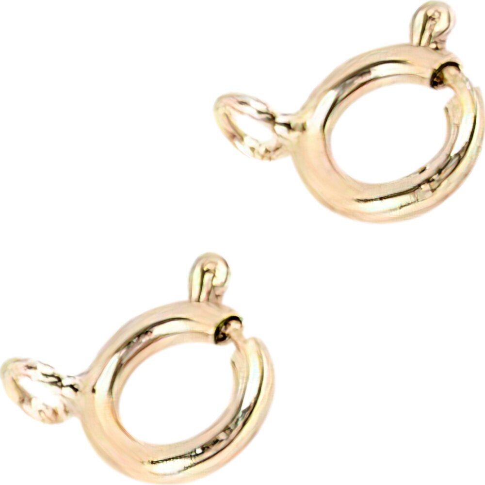 Spring Ring Clasp 14k Gold 5mm 2Pcs
