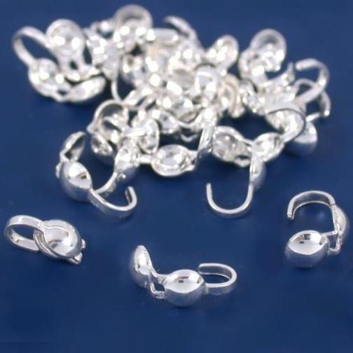 Bead Tips Sterling Silver 4mm 25Pcs