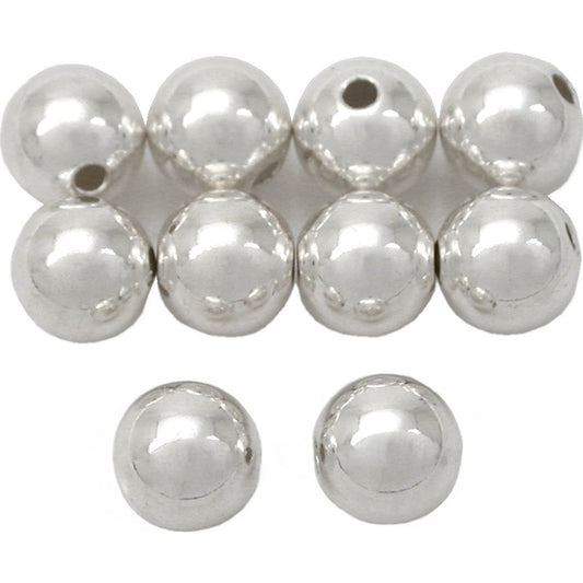 10 Ball Beads Sterling Silver Jewelry Stringing 5mm New