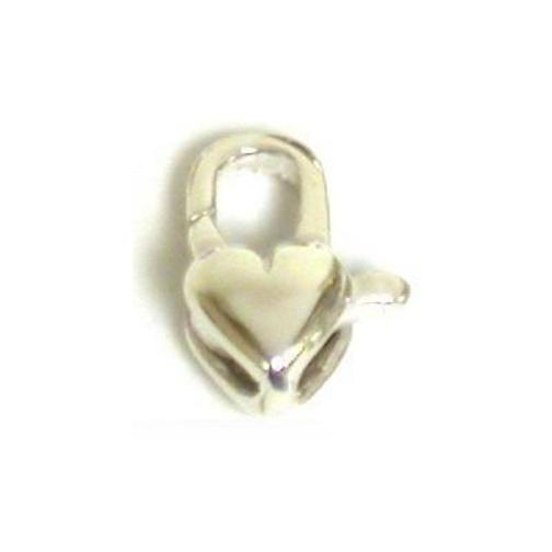 2 Sterling Silver Heart Lobster Clasps Chain Jewelry