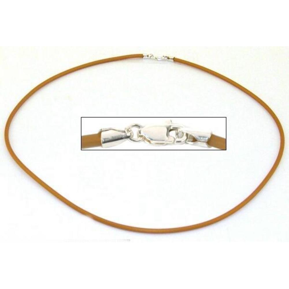 Rubber Cord Necklaces 16" 2Pcs