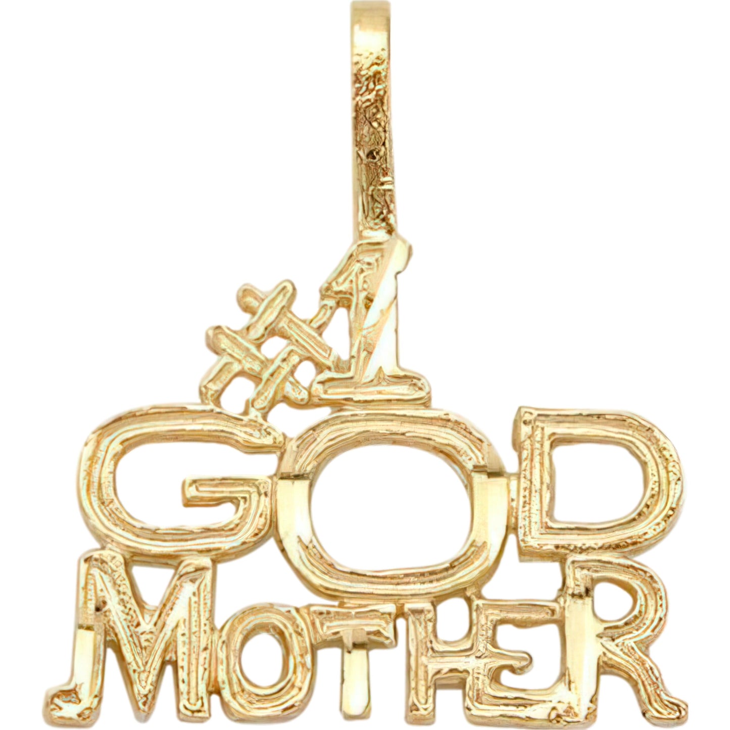 #1 Godmother Charm 17mm & 18" Chain 14k Gold