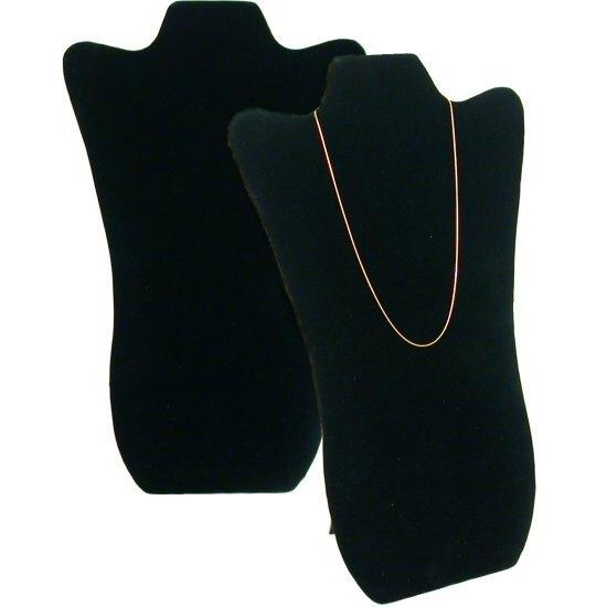 FindingKing Black Velvet Padded Necklace Display Bust - Showcase For Pendants & Chains, 10 7/8" Tall