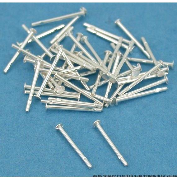 50 Sterling Silver Head Pins Jewelers Beading 22Ga 3/8"
