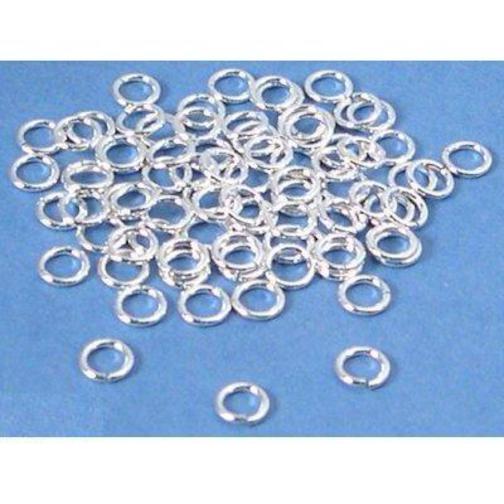 Round Open Jump Rings Sterling Silver 20 Gauge 5mm 40Pcs