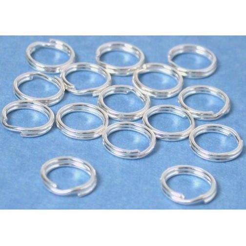 Split Rings Sterling Silver 7.5mm 15Pcs