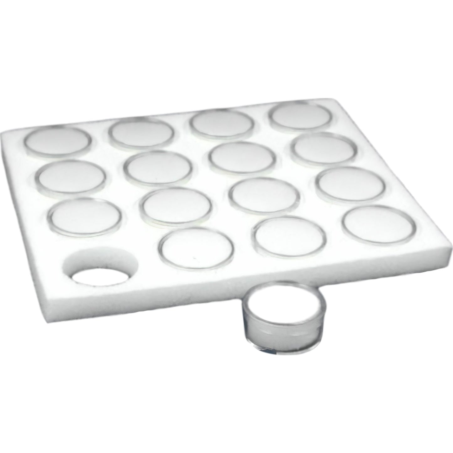 4 16 White Gem Jars Display Inserts & Stackable Tray