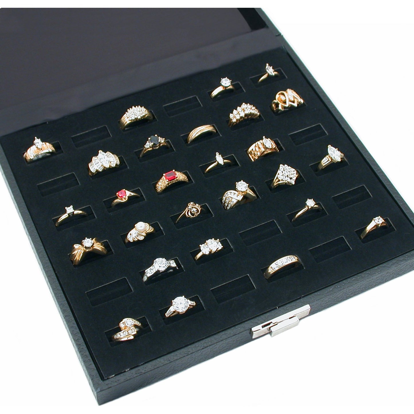 36 Slot Ring Tray Display Case 8 1/4"