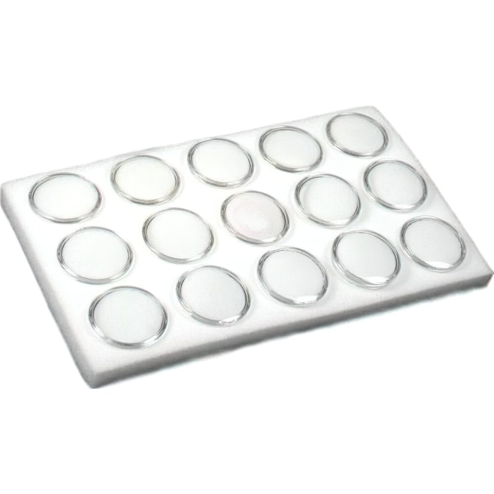 2 Gem Jars Gemstone Inserts White Pad Jewelry Display