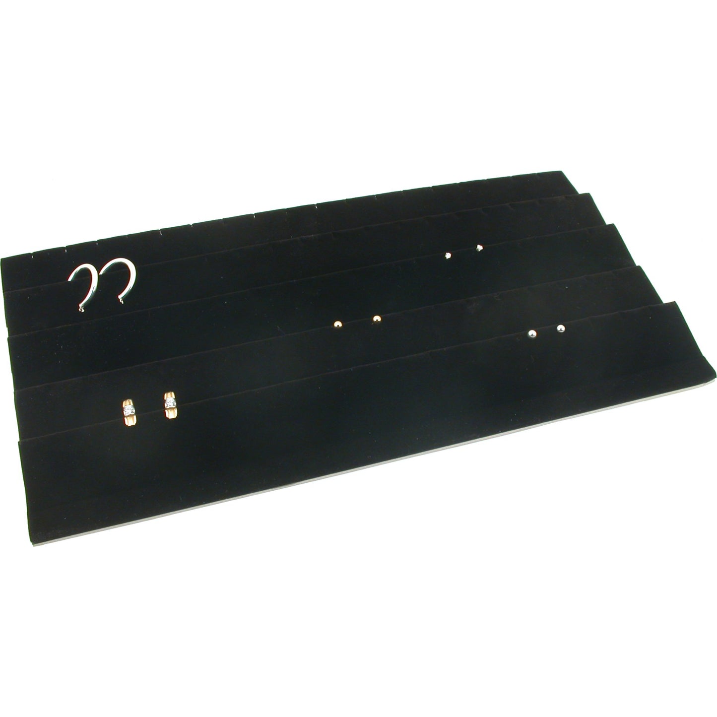 2 Black Velvet Earring Displays Each Holds 45 Pairs 14 1/8" x 7 5/8"