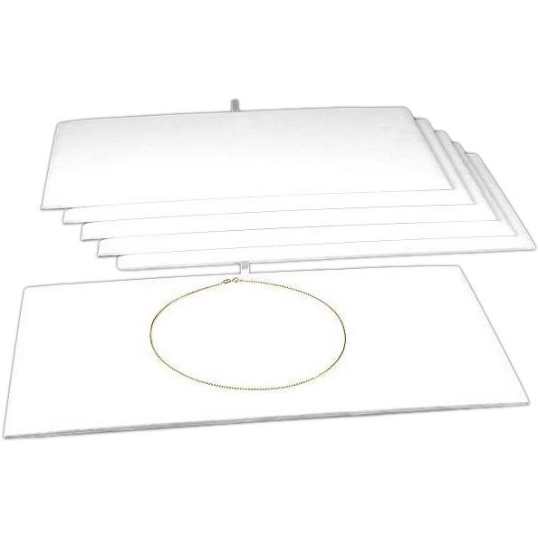 6 White Velvet Jewelry Chain Display Pad Showcase Tray Inserts 14 1/8"