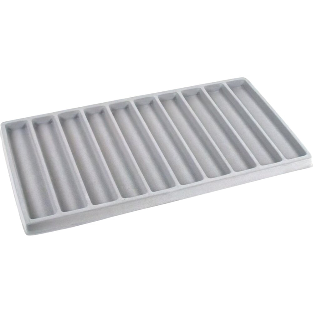 10 Slot Bracelet Display Tray Inserts Flocked 14 1/8" 2Pcs