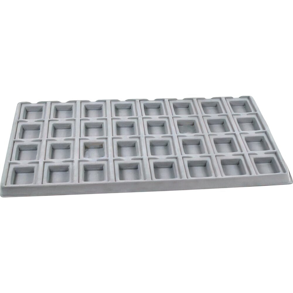 6 Gray 32 Slot Puff Earring Cards Showcase Display Tray Inserts