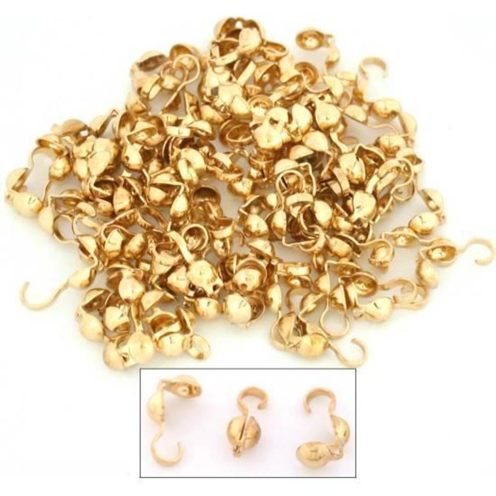 Bead Tips Gold Plated 3mm 100Pcs