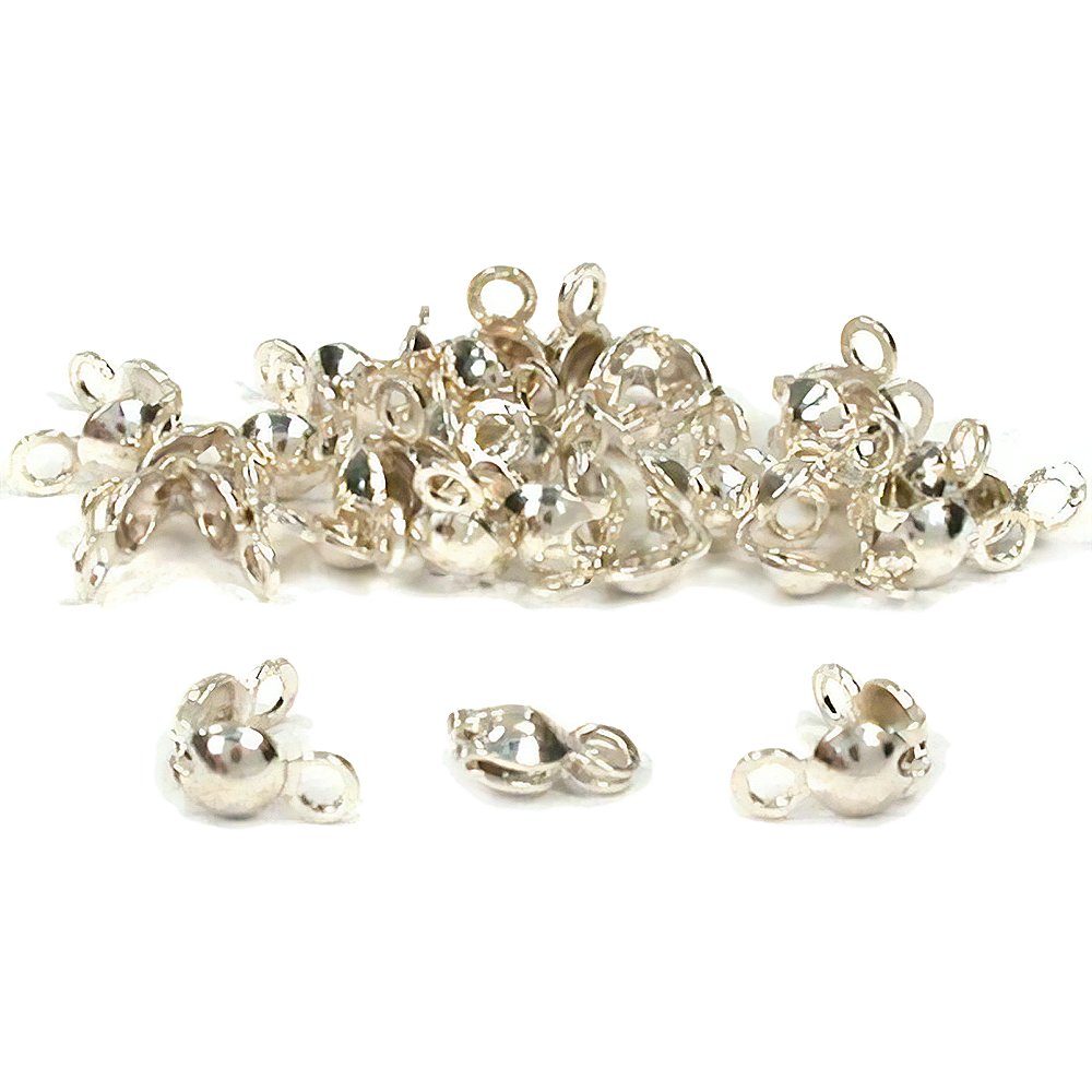 Sterling Silver Bead Tips 24pc