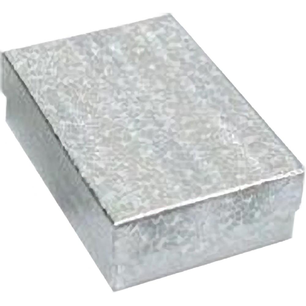 15 Silver Cotton Jewelry Gift Boxes Pocket Watch Displays 3.25"