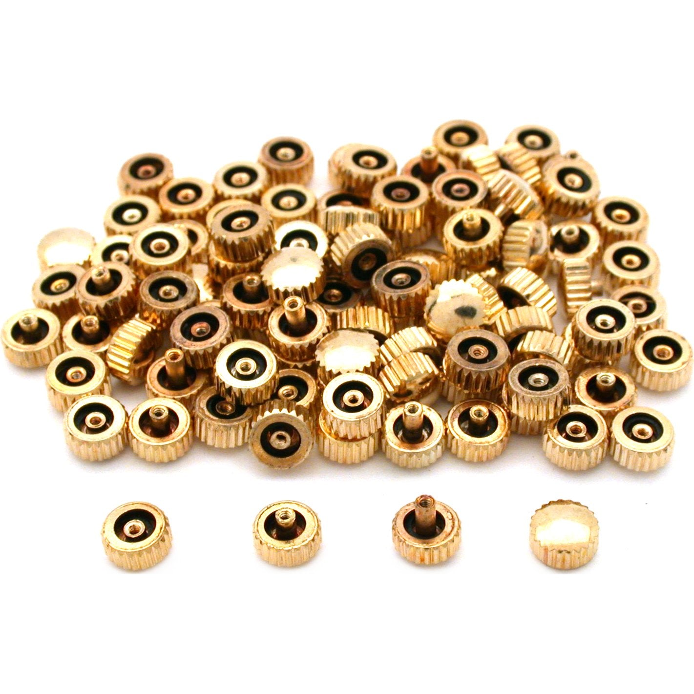Watch Crowns Gold Tone 100Pcs