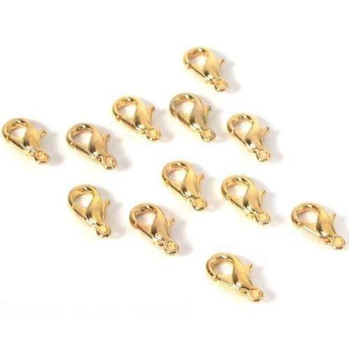 10 Gold Plated Lobster Claw Clasps 12mm