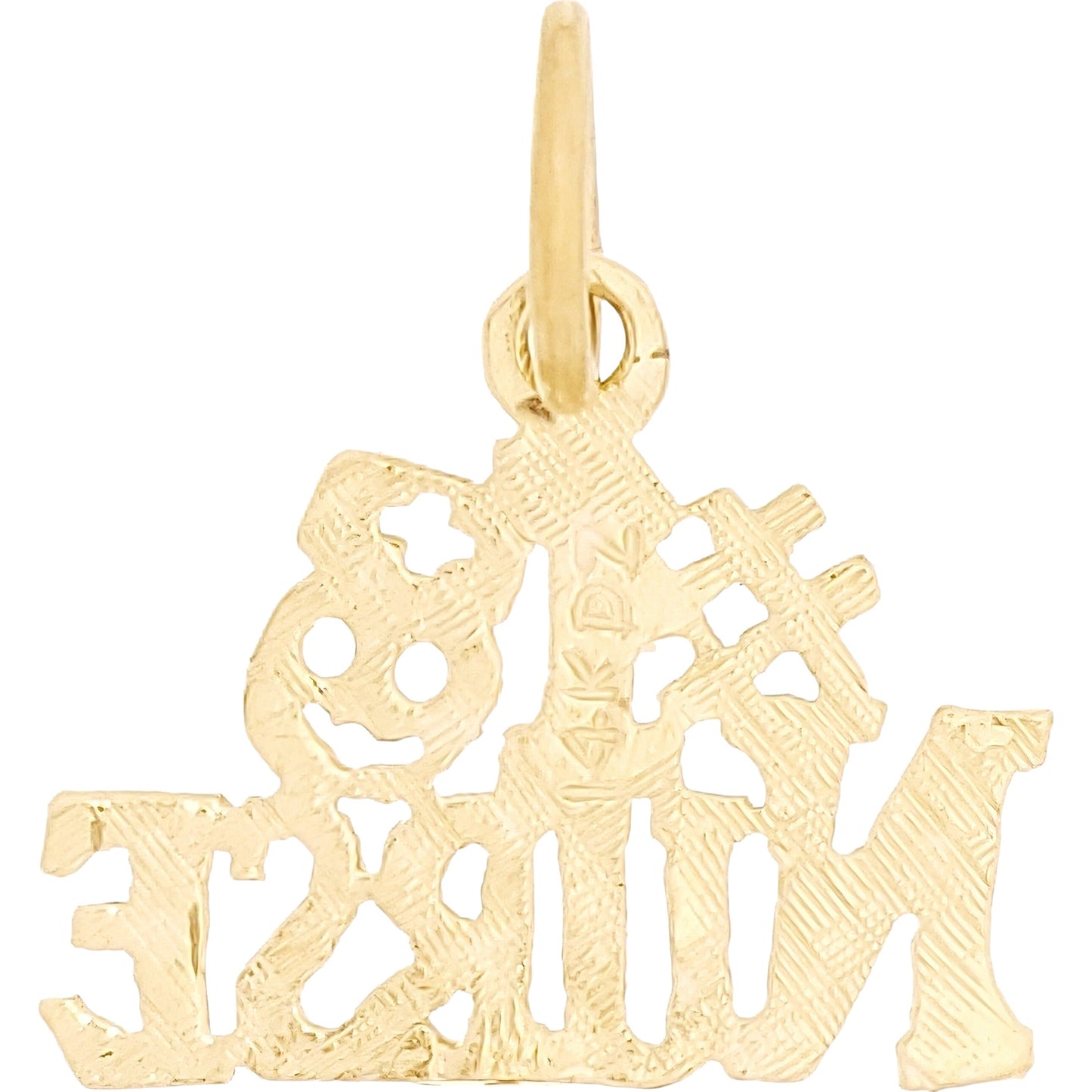 #1 Nurse Charm 14k Gold 18mm