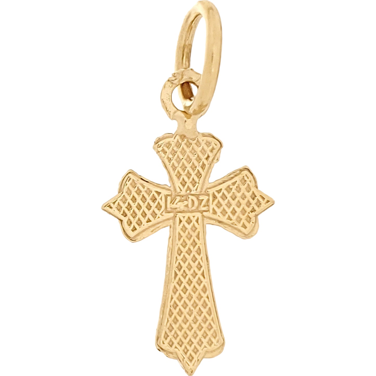 Cross Charm 20.5mm & 18" Chain 14k Gold