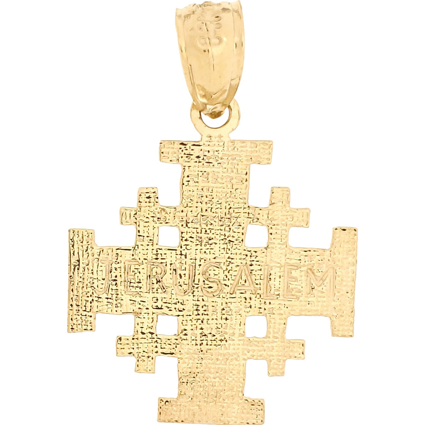 Jerusalem Cross Charm 14k Gold 19mm