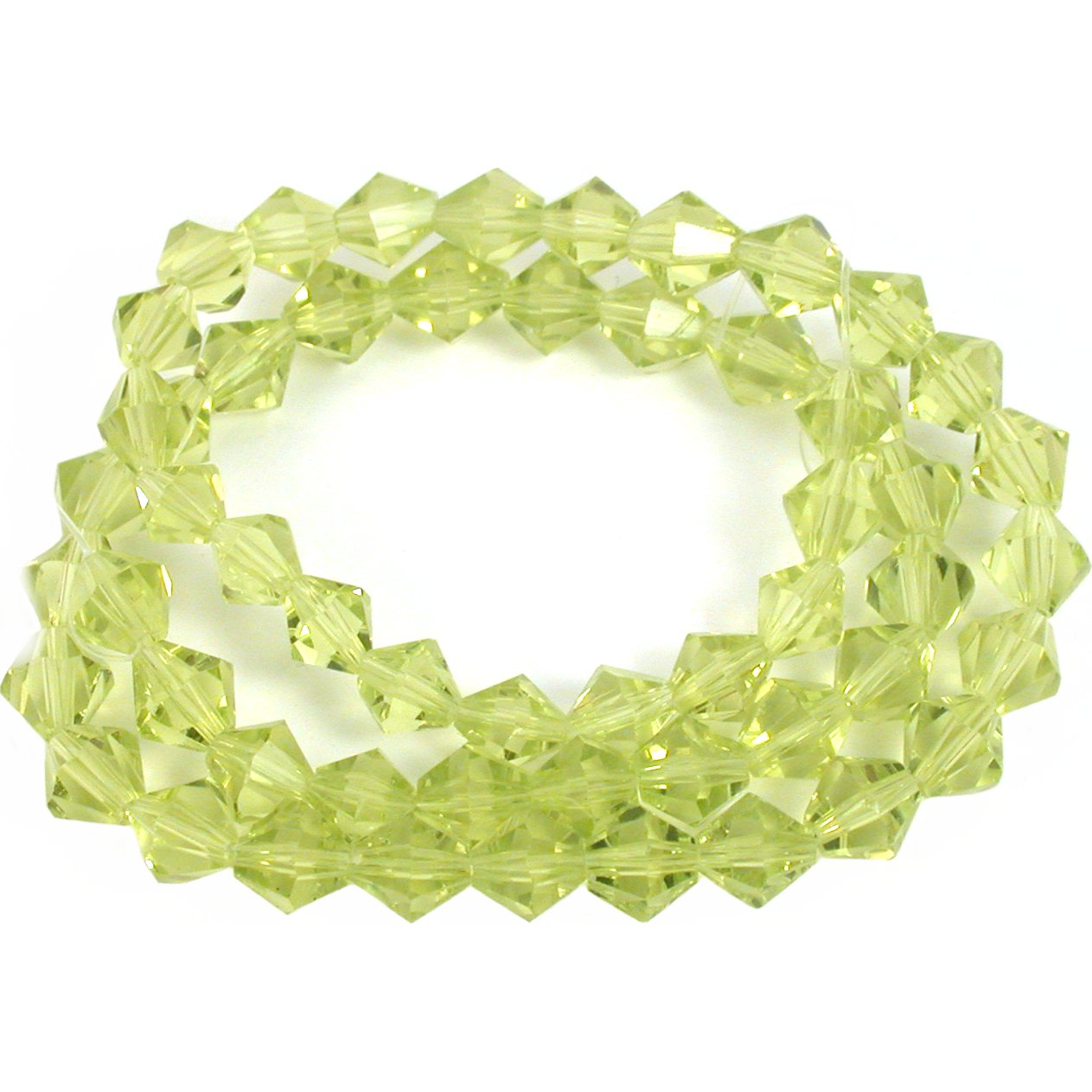 Bicone Faceted Fire Polished Chinese Crystal Beads Olive 6mm 5 Strands