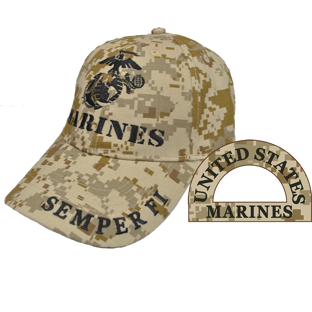 CP00326 Desert Camo U.S. Marine Corps "Semper Fi" EGA Logo Cap