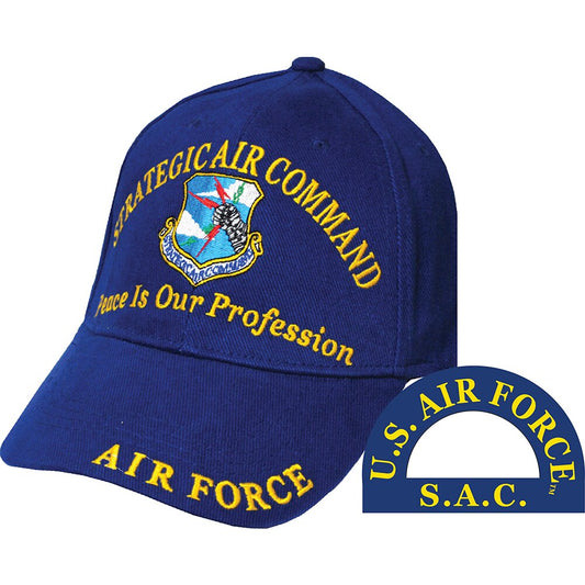 CP00413 Blue U.S. Air Force Strategic Air Command "Peace is Our Profession" Cap