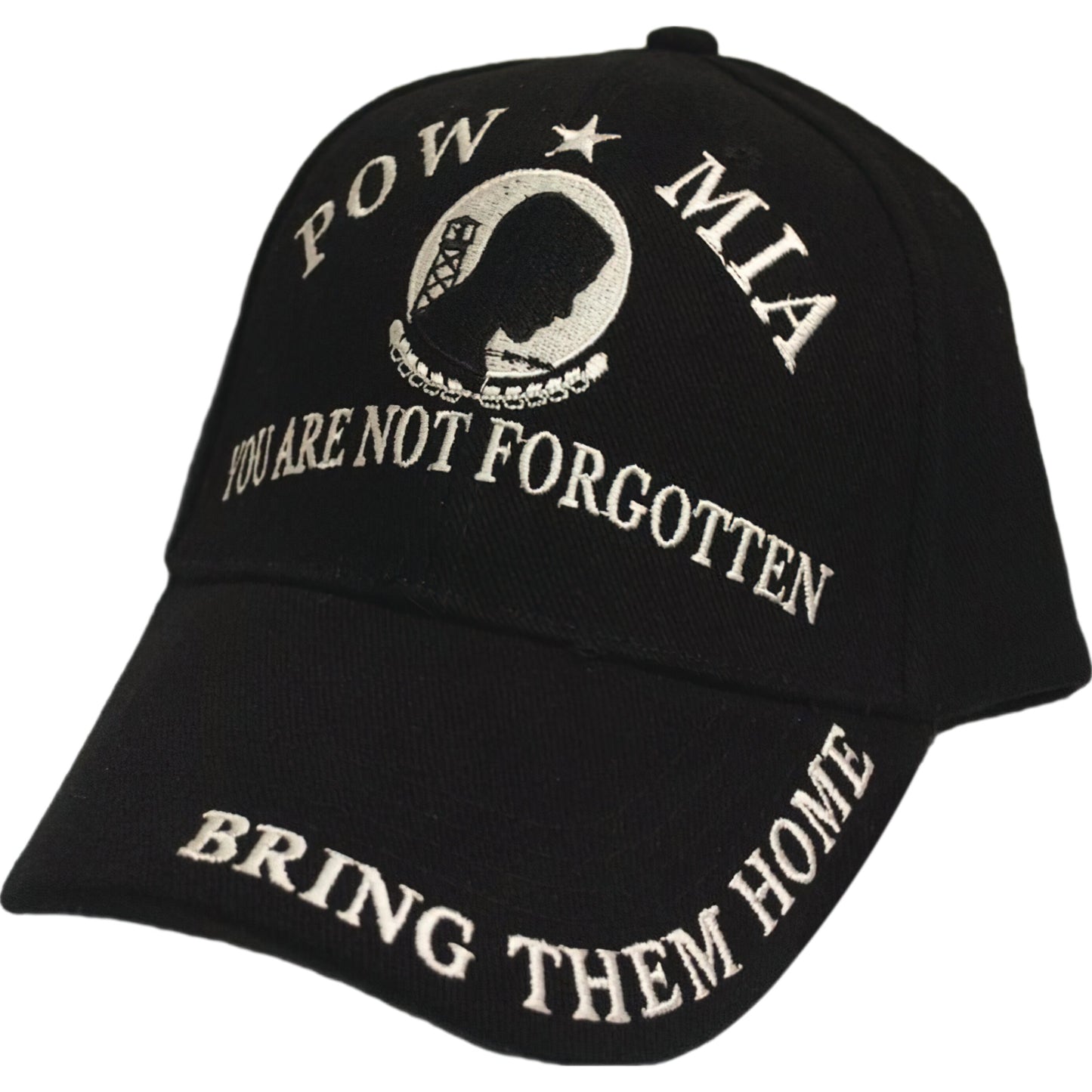 POW MIA You Are Not Forgotten Hat Black
