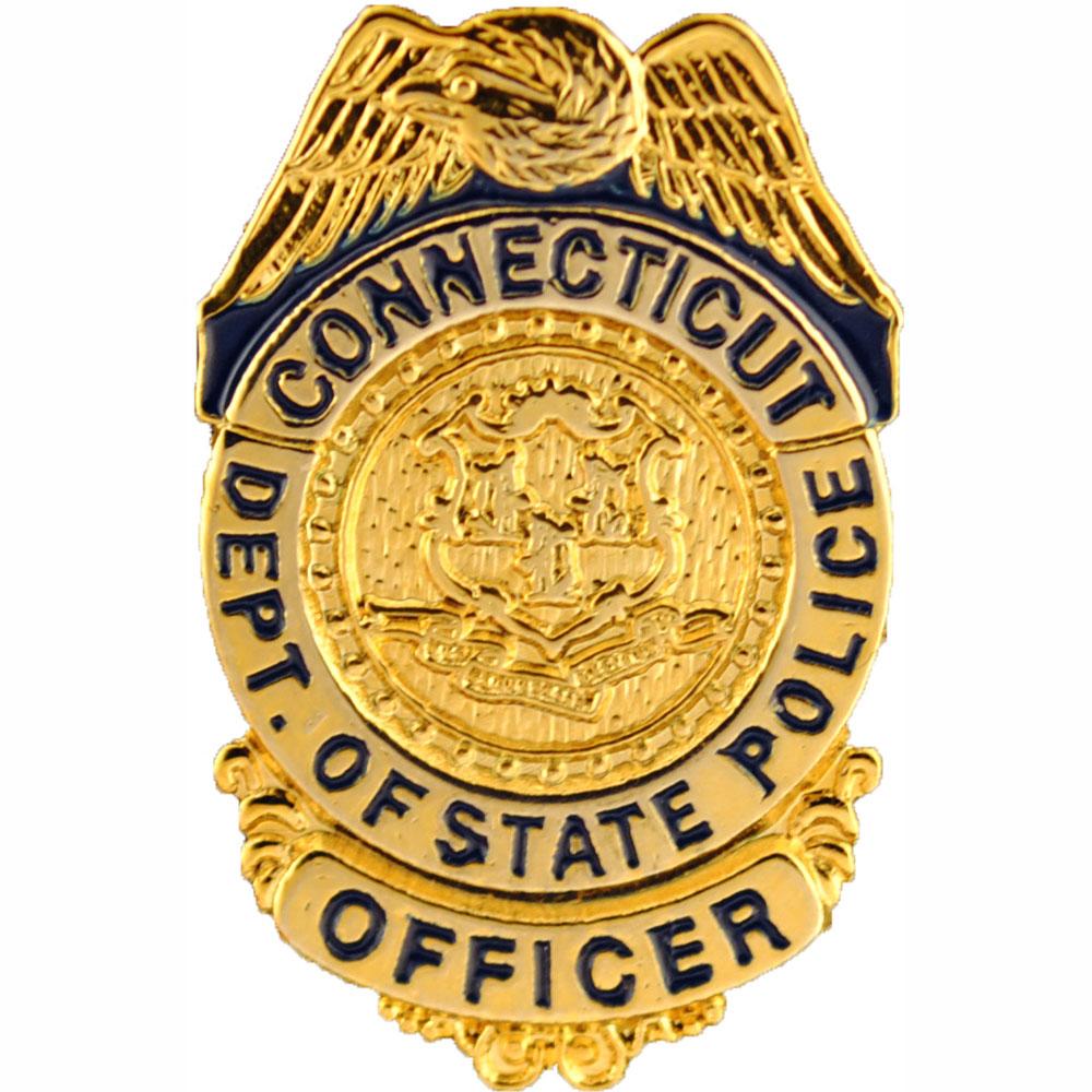 Connecticut State Police Badge Pin 1"