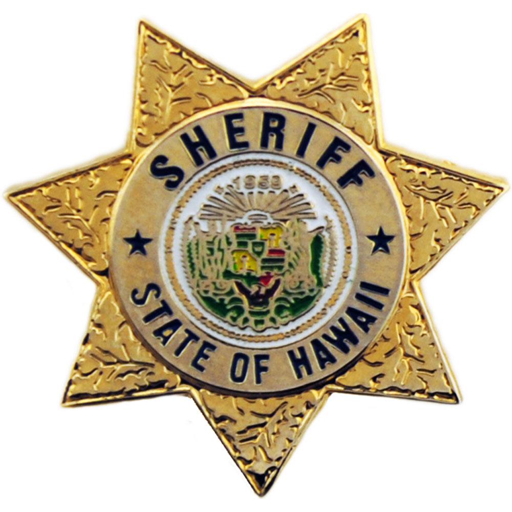 Hawaii Sheriff's Department Badge Pin 1"