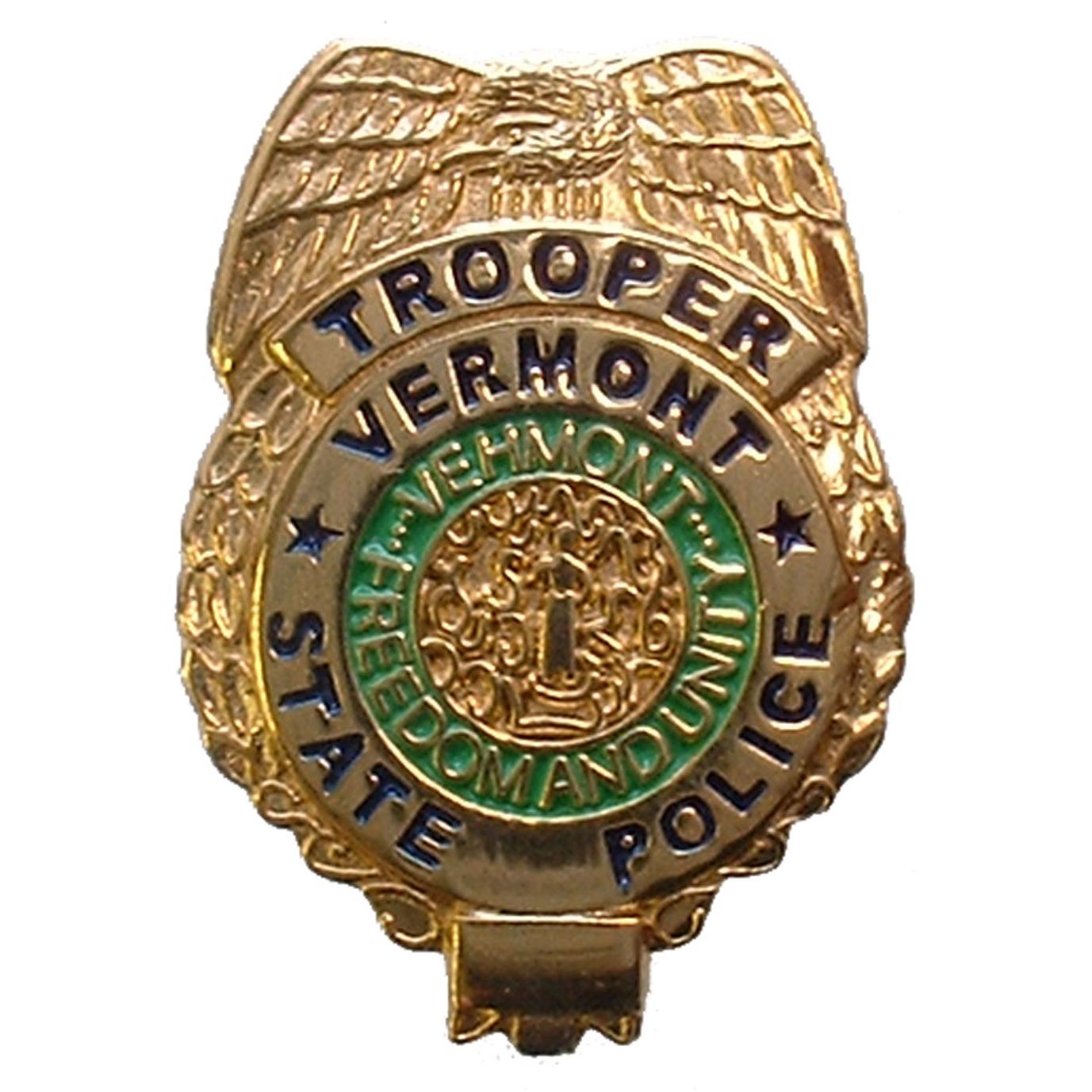 Vermont State Police Badge Pin 1"