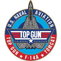 U.S. Naval Aviation Top Gun F-14A Tomcat Pin 1 1/8"