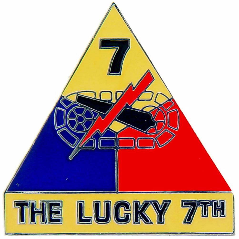 U.S. Army 7th Armored Division Pin 1"