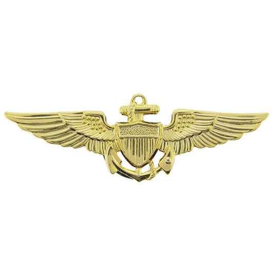 U.S. Navy & Marine Corps Aviator Pin Gold Plated 2 3/4"