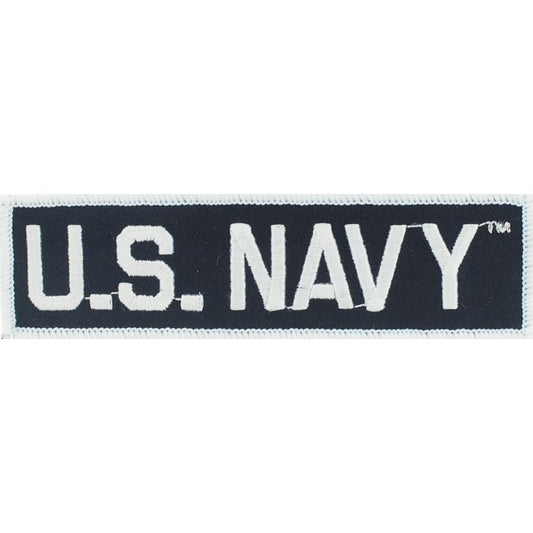 U.S. Navy Patch Black & White 1 1/4" x 4 1/2"