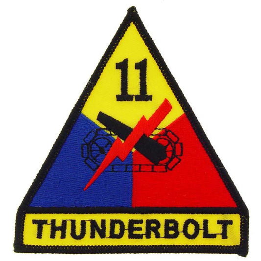 U.S. Army 11th Armored Division Patch Red & Yellow 3"